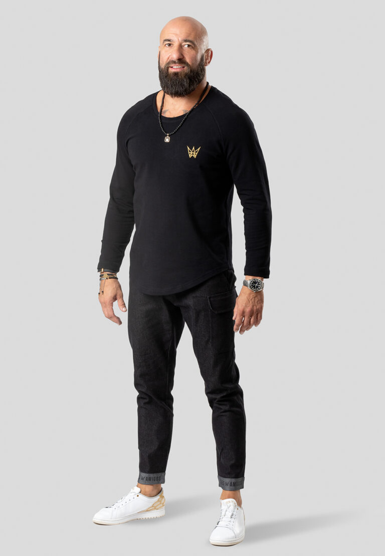 Urban Motion Raglan Longsleeve Sweatshirt – Black