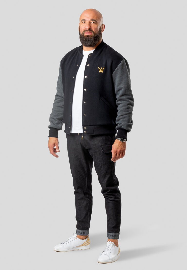 Grizzly Jacket/Sweatshirt Baseball Cap 2in1 Black-Graphite