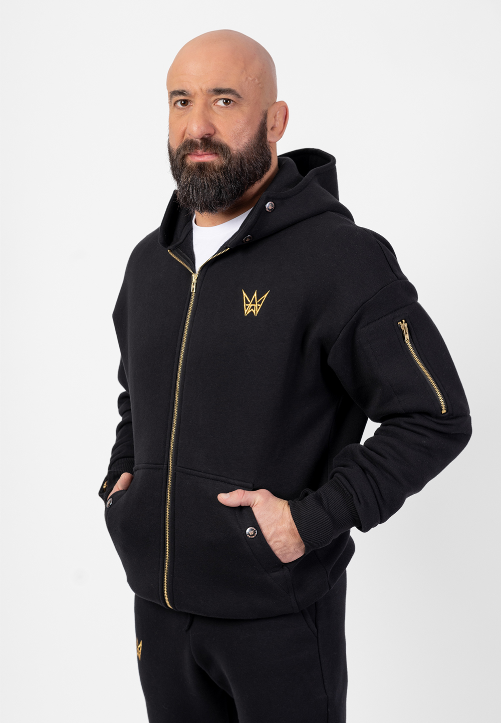 bardzo ciepła bluza męska w czarnym kolorze