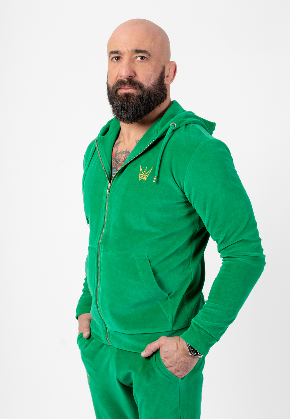 męska bluza zielona