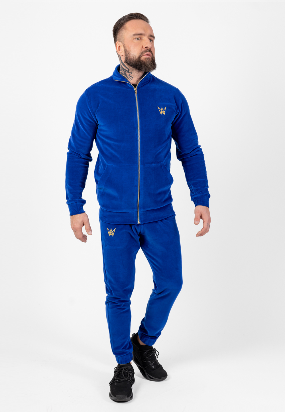 welurowy komplet dresowy męski