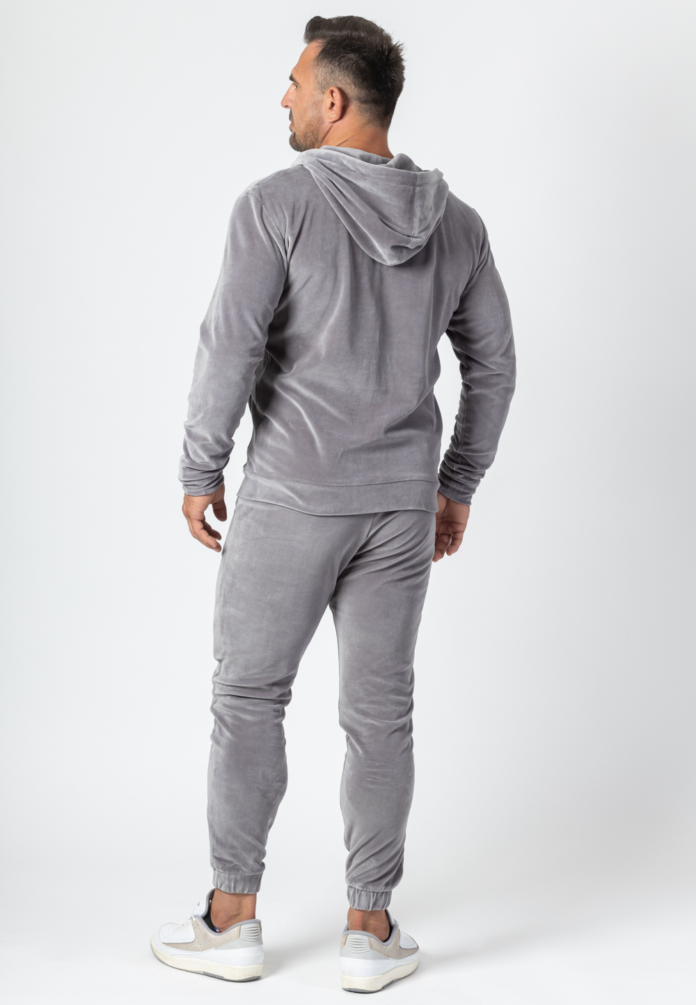 bluza męska szary welur