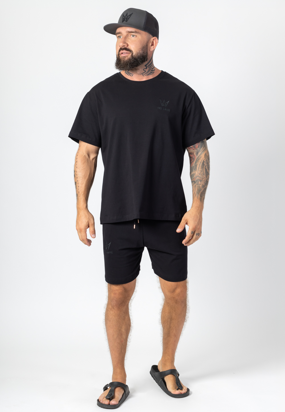 Czapka z Daszkiem Szara, Czarny Haft