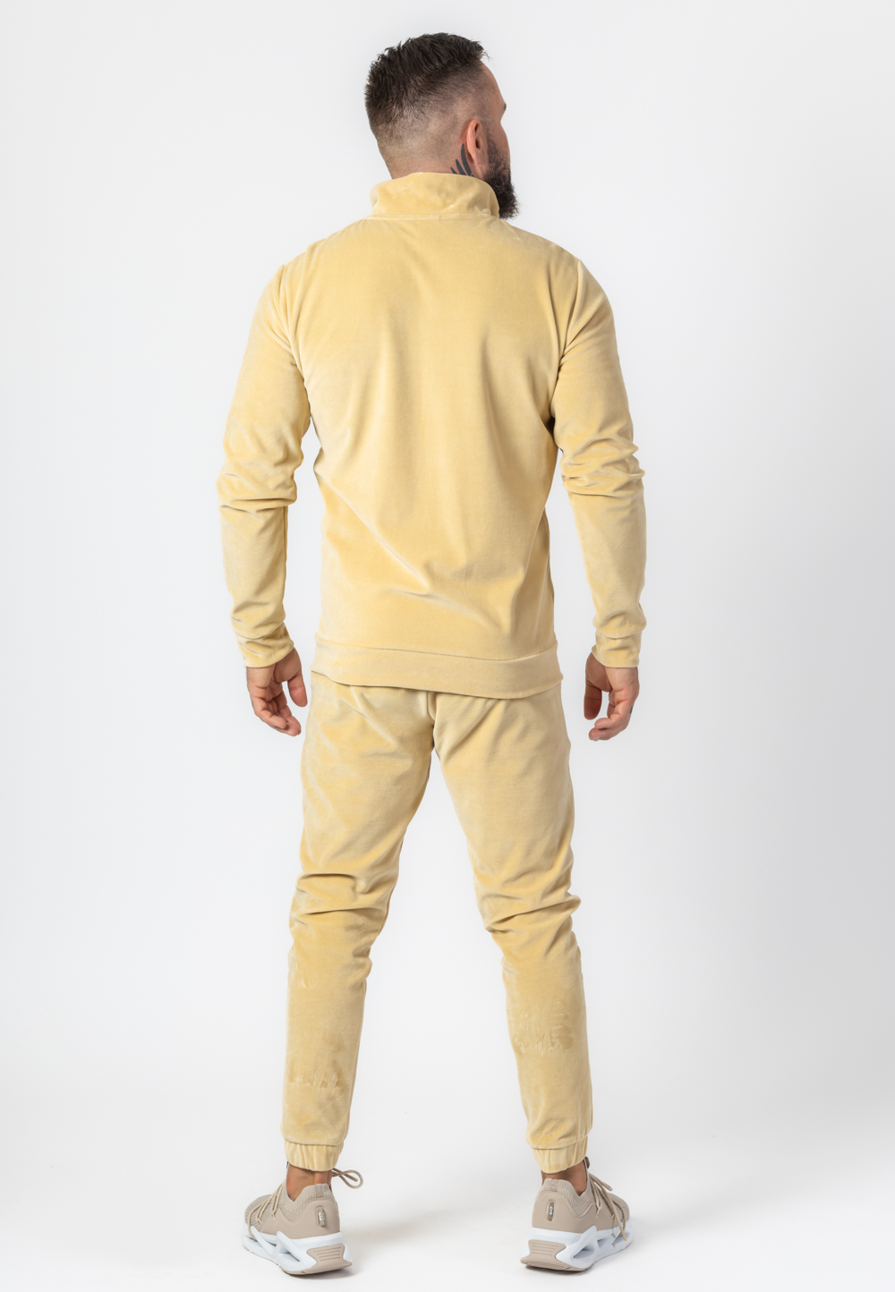 bluza męska kremowa na zamek