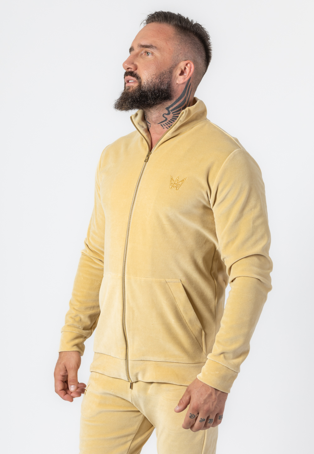 kremowa bluza na zamek
