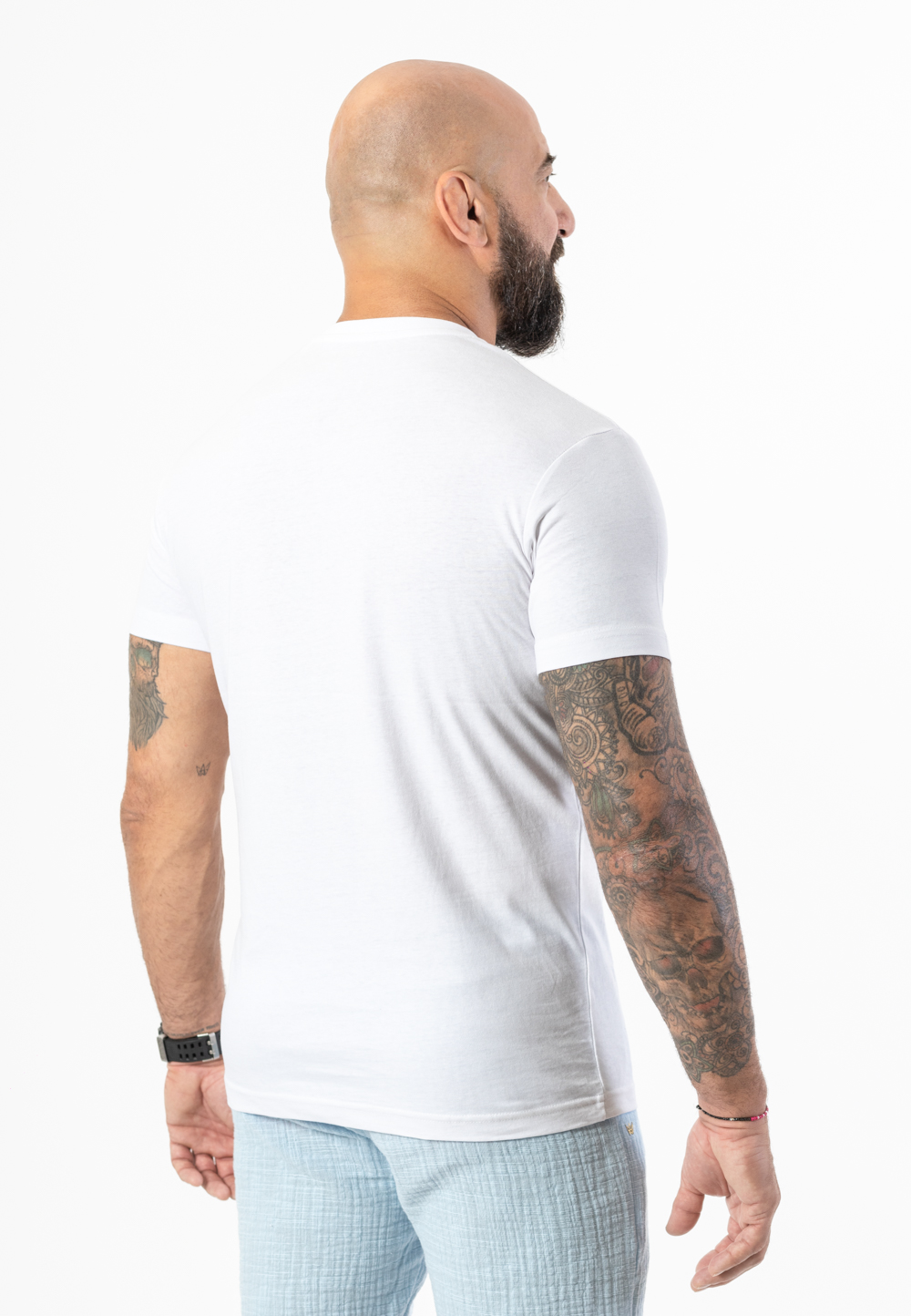 czarna koszulka slim fit