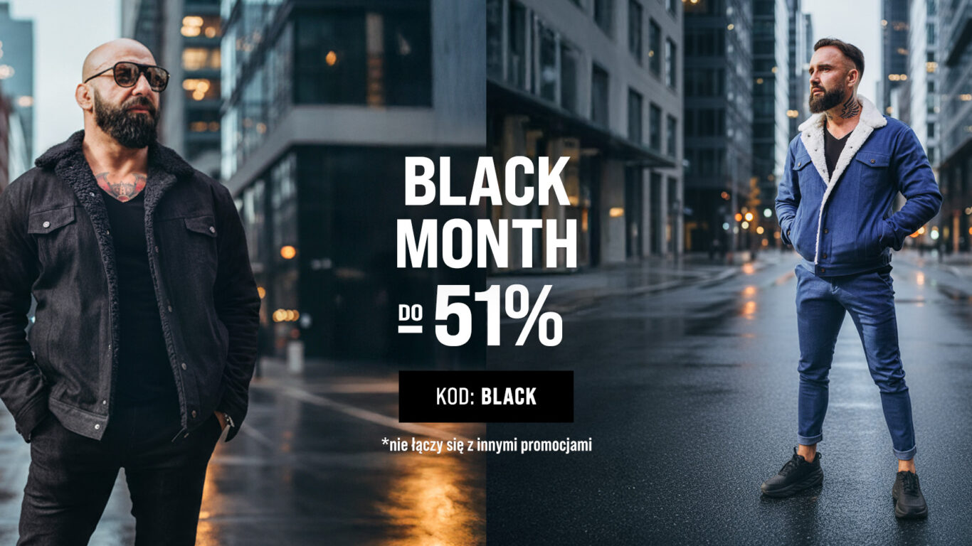 Black Month - Rabaty do 51%! 1 BLACK MONTH -51%