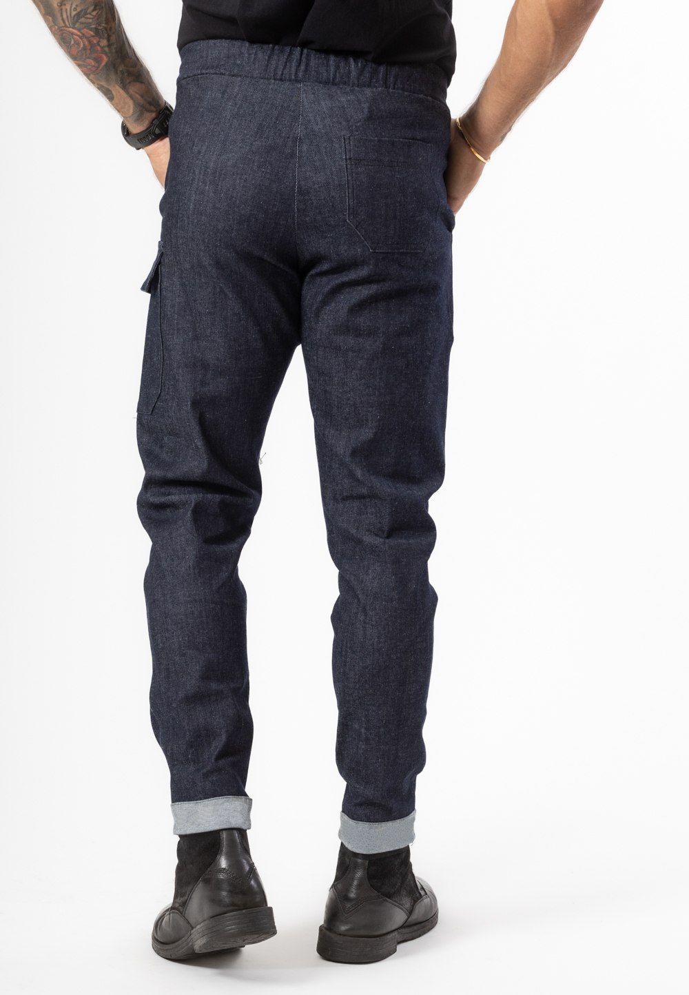 jeansy granatowe męskie