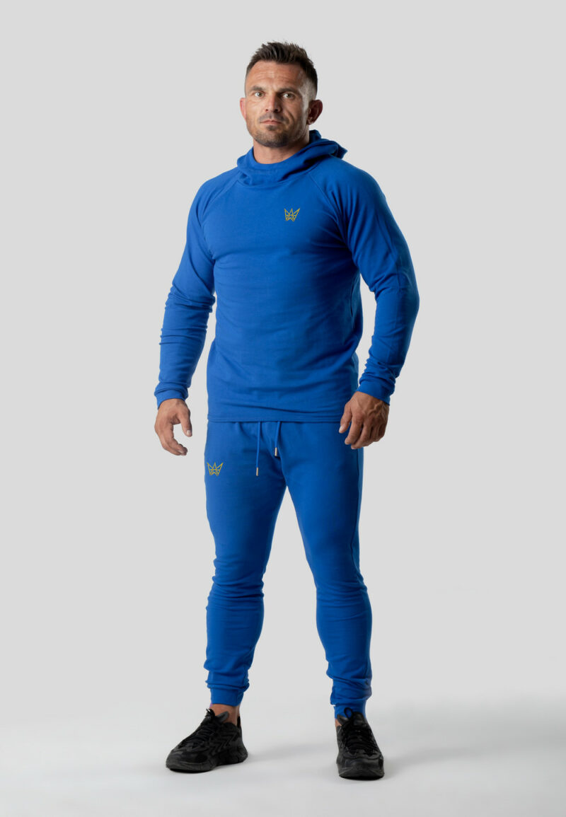 Komplet Dresowy Urban Motion Bluza Z Kapturem i Spodnie - Niebieski