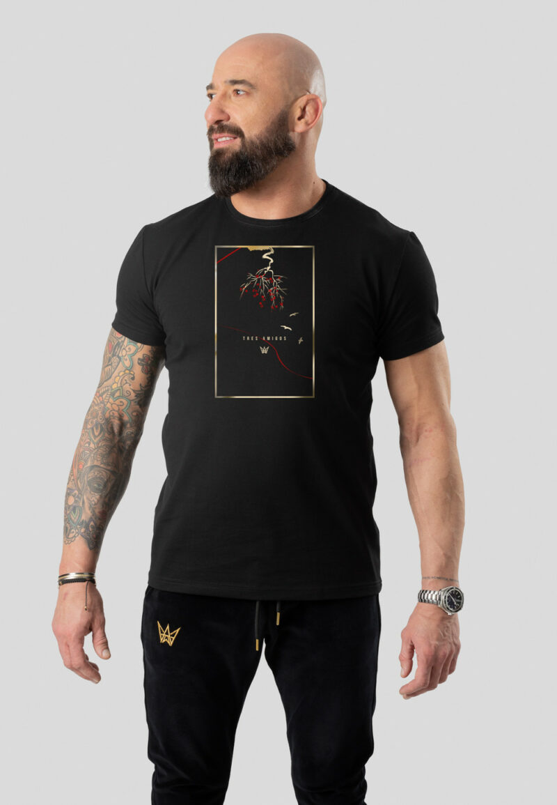 Koszulka Krótka Paco Slim Fit Japan - Czarna