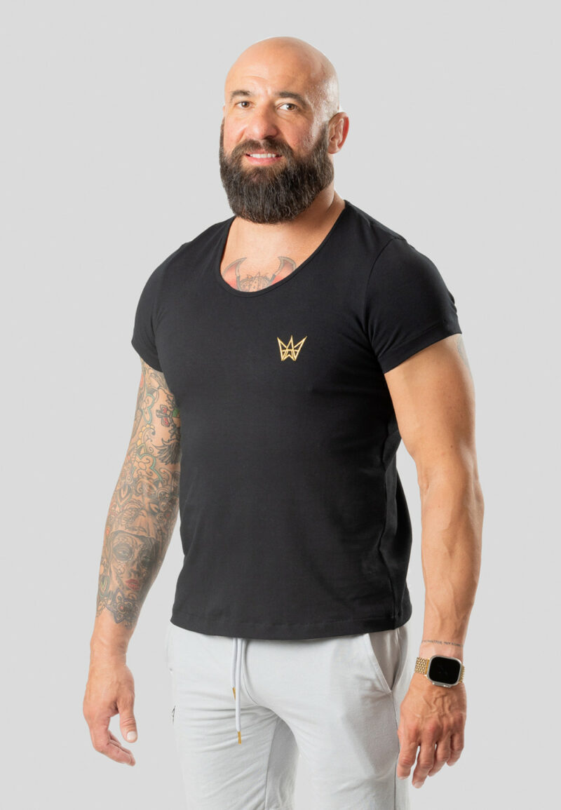 Koszulka Z Krótkim Rękawem Classic Czarna - Złota Korona