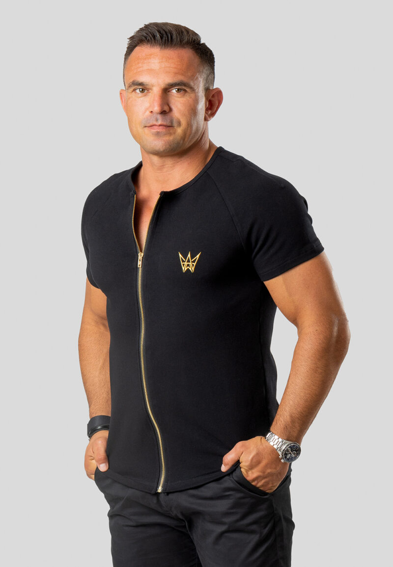 Koszulka Krótka Na Zamek Urban Motion - Czarna