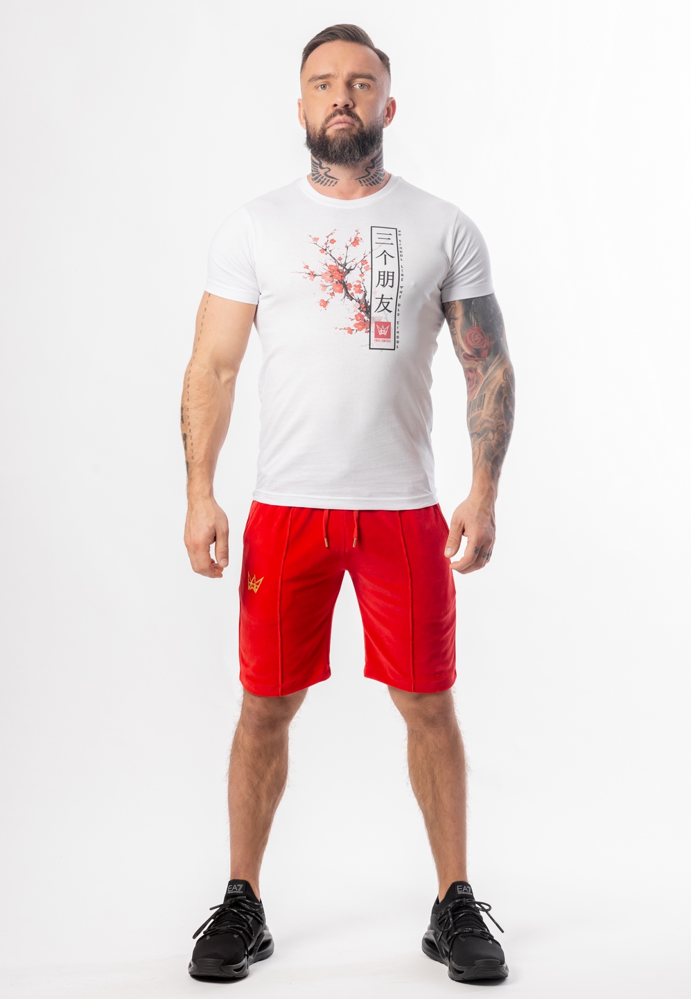 Koszulka Basic Slim Fit Kwiat Wiśni - Biała 4 Koszulka Basic Slim Fit Kwiat Wiśni - Biała