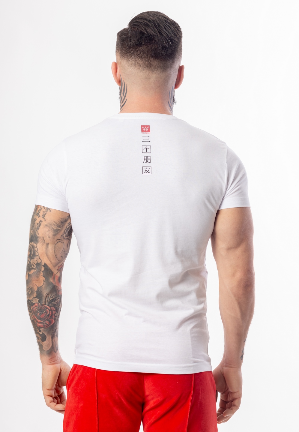 Koszulka Basic Slim Fit Kwiat Wiśni - Biała 3 Koszulka Basic Slim Fit Kwiat Wiśni - Biała