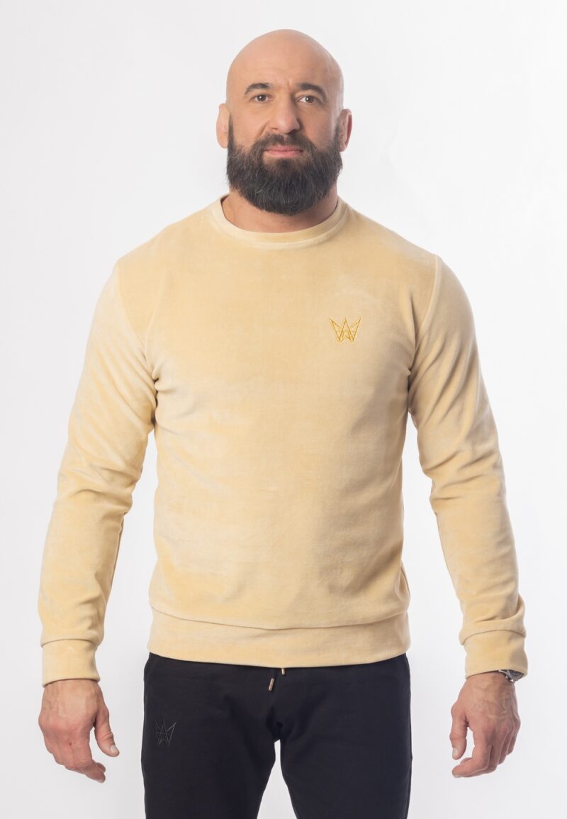 Bluza Bez Kaptura Welurowa Kremowa 43 Grizzly