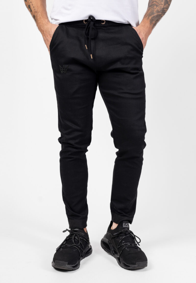 Spodnie Casual Jeansowe Elastyczne - Czarne