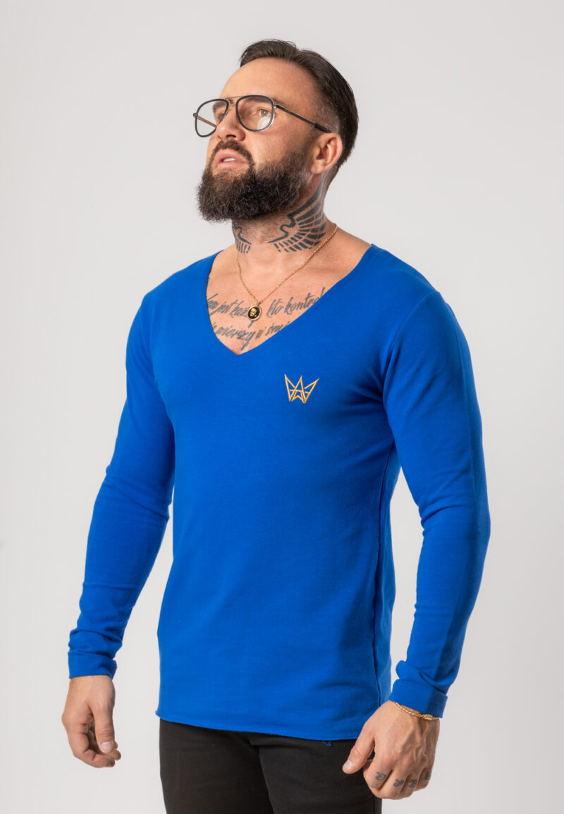 Longsleeve Deepneck Urban Motion - Niebieski