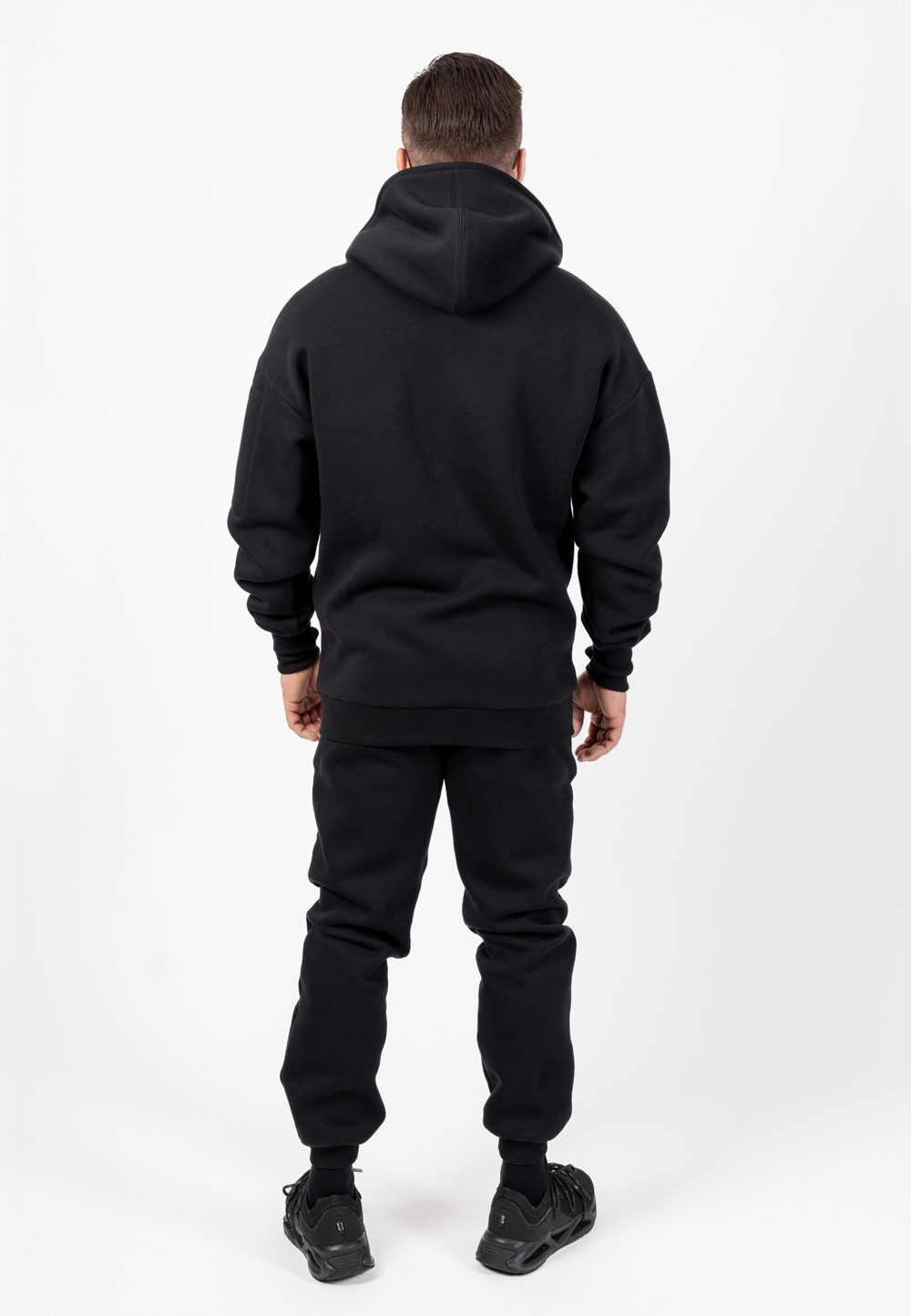 Komplet Dresowy Oversize Grizzly Bluza/Kurtka 2w1 I Spodnie Czarny 6 Komplet Dresowy Oversize Grizzly Bluza/Kurtka 2w1 I Spodnie Czarny