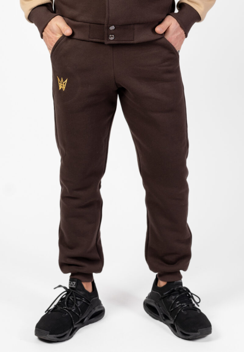 Spodnie Dresowe Oversize Grizzly Bawełniane Czekoladowe
