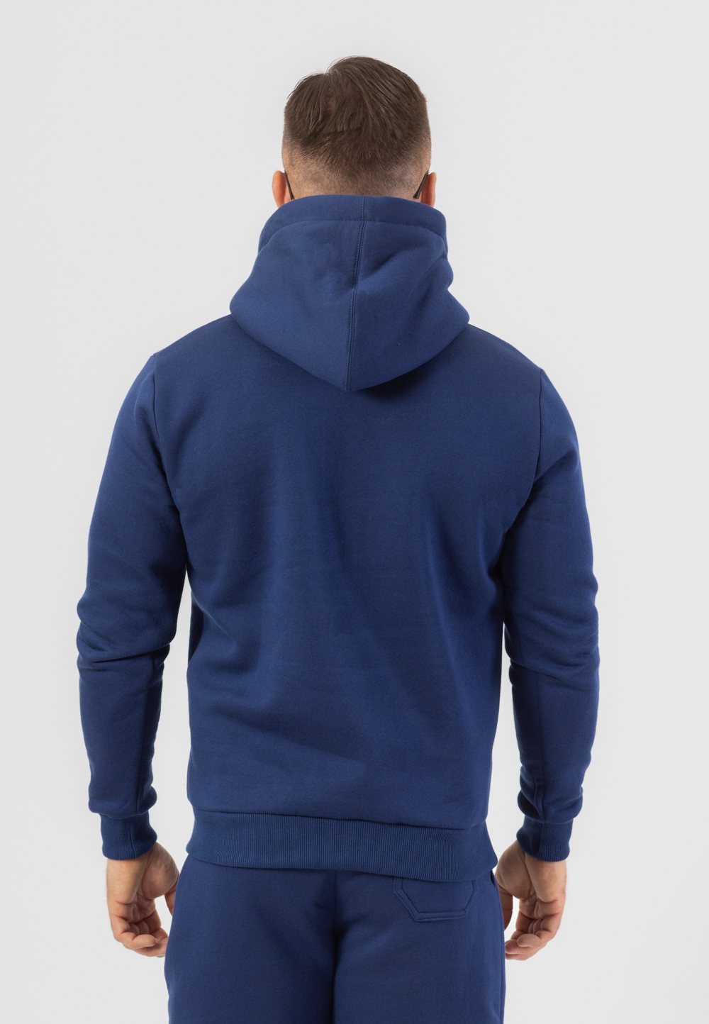 Bluza Z Kapturem Grizzly Bawełniana Gruba - Granatowa 3 Bluza Z Kapturem Grizzly Bawełniana Gruba - Granatowa