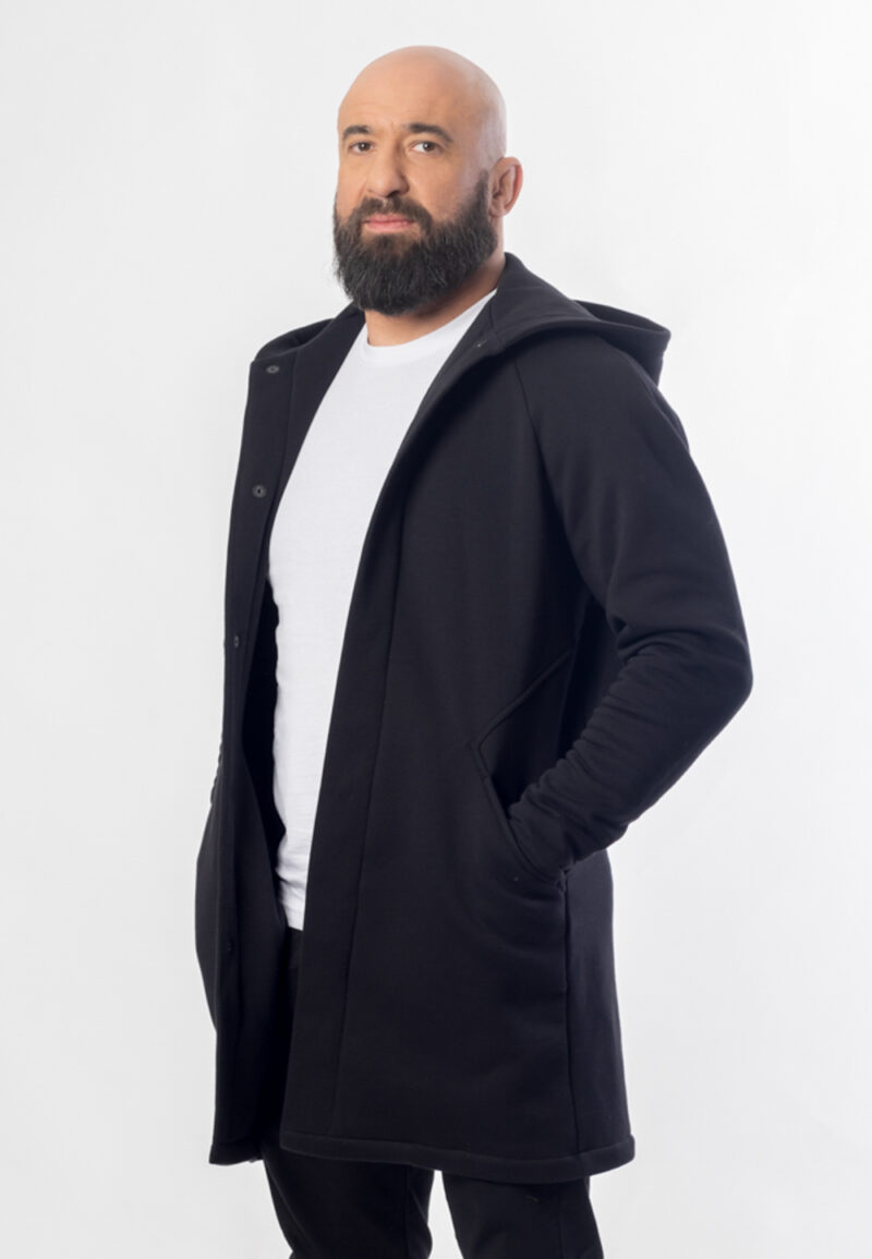 Bluza/Płaszcz Rozpinana Bawełniana Grizzly Czarna