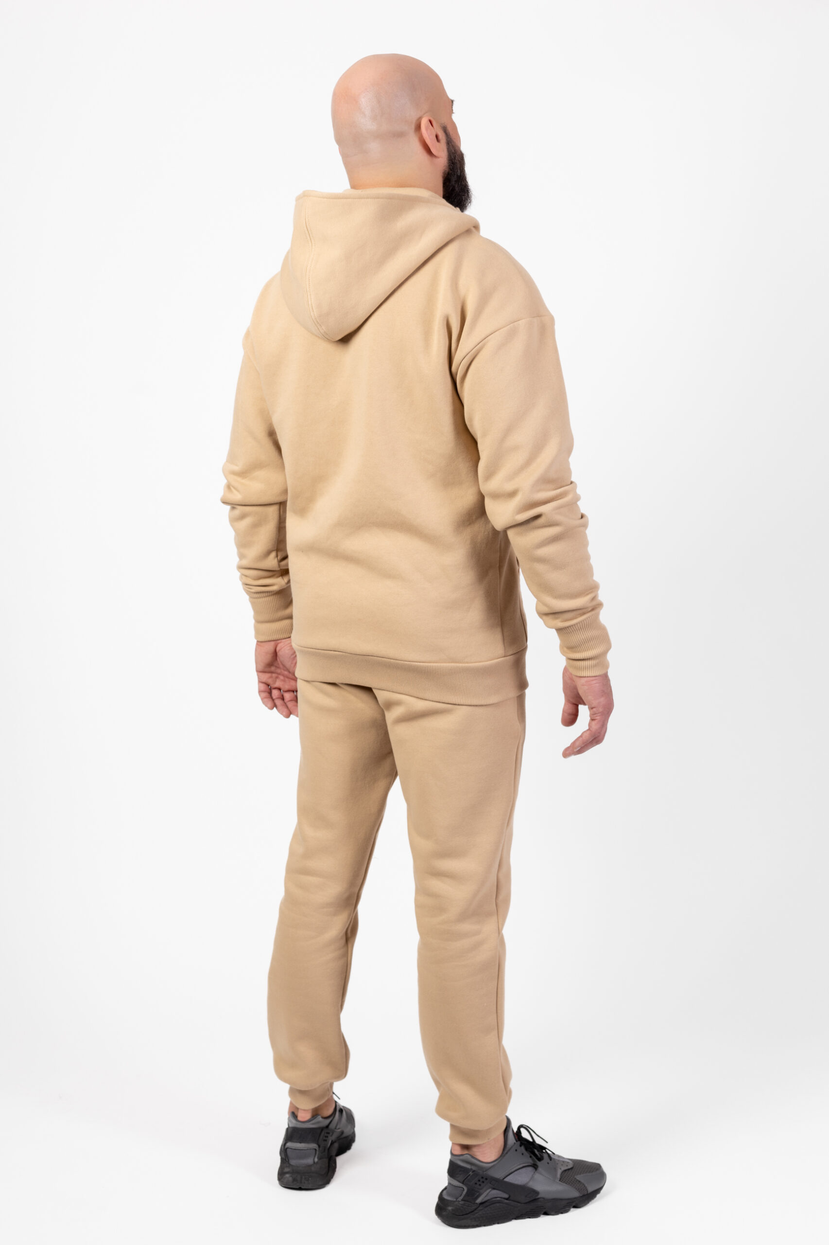 Komplet Dresowy Oversize Grizzly Bluza/Kurtka 2w1 I Spodnie Beżowy 5 Komplet Dresowy Oversize Grizzly Bluza/Kurtka 2w1 I Spodnie Beżowy