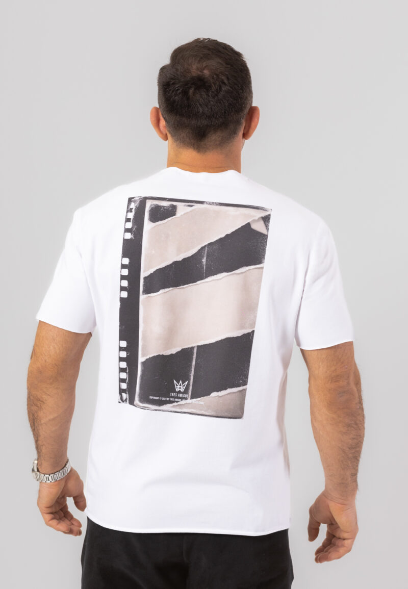 Koszulka Krótka Oversize Print VHS - Biała