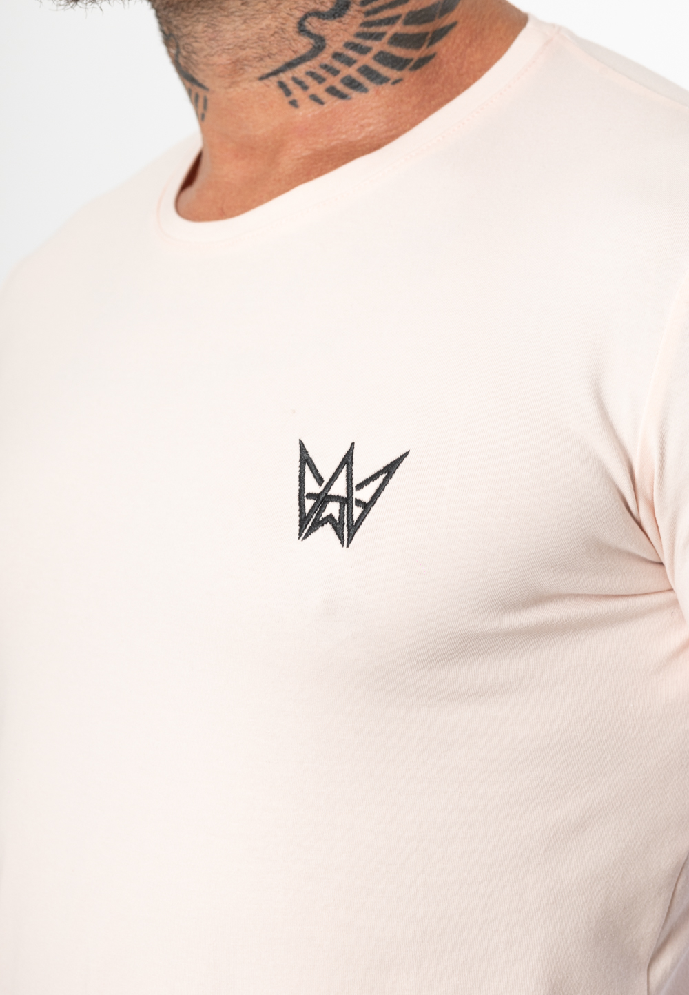 Koszulka Krótka Paco Slim Fit Różowa - Czarna Korona 6 Koszulka Krótka Paco Slim Fit Różowa - Czarna Korona