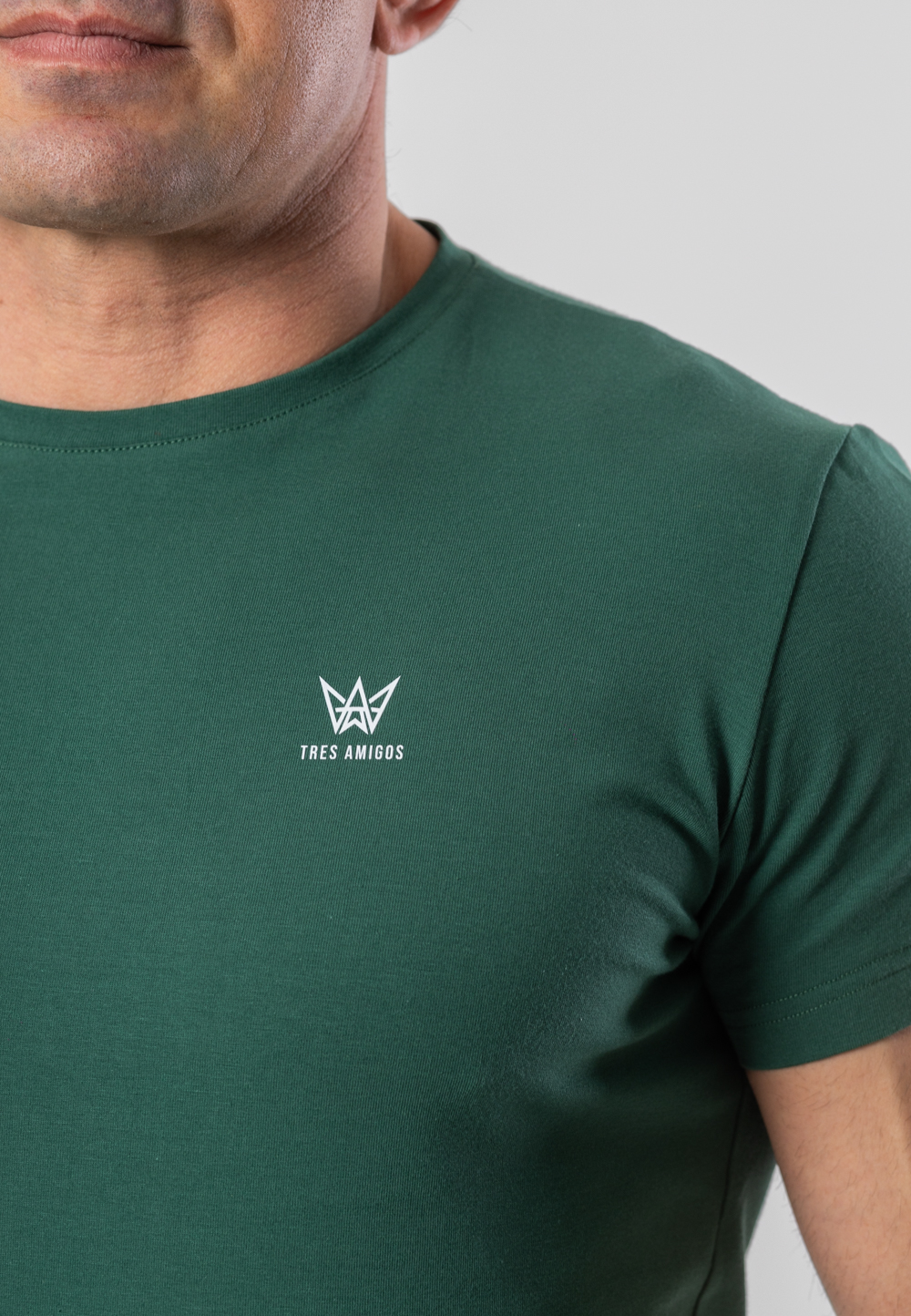 Koszulka Krótka Paco Slim Fit Zieleń Butelkowa - Szara Drukowana Korona 5 Koszulka Krótka Paco Slim Fit Zieleń Butelkowa - Szara Drukowana Korona