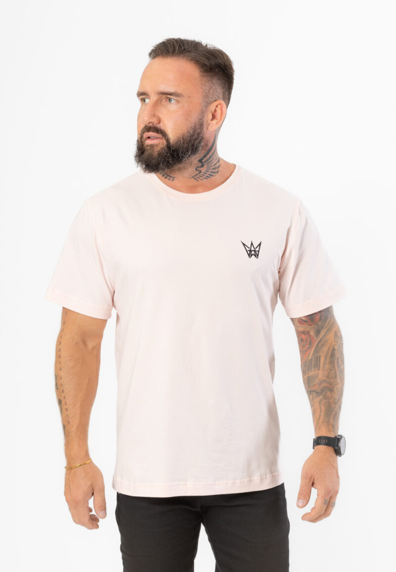 Koszulka Krótka Oversize Różowa - Czarna Korona