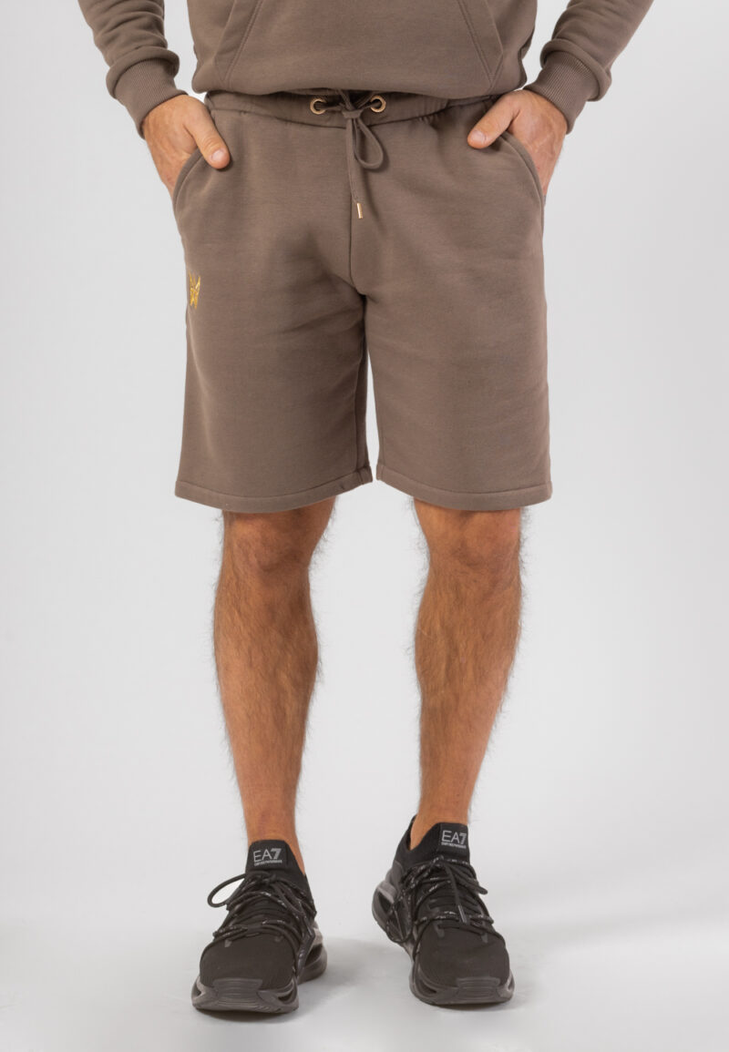 Krótkie Spodenki Grizzly Bawełniane Grube - Brązowe