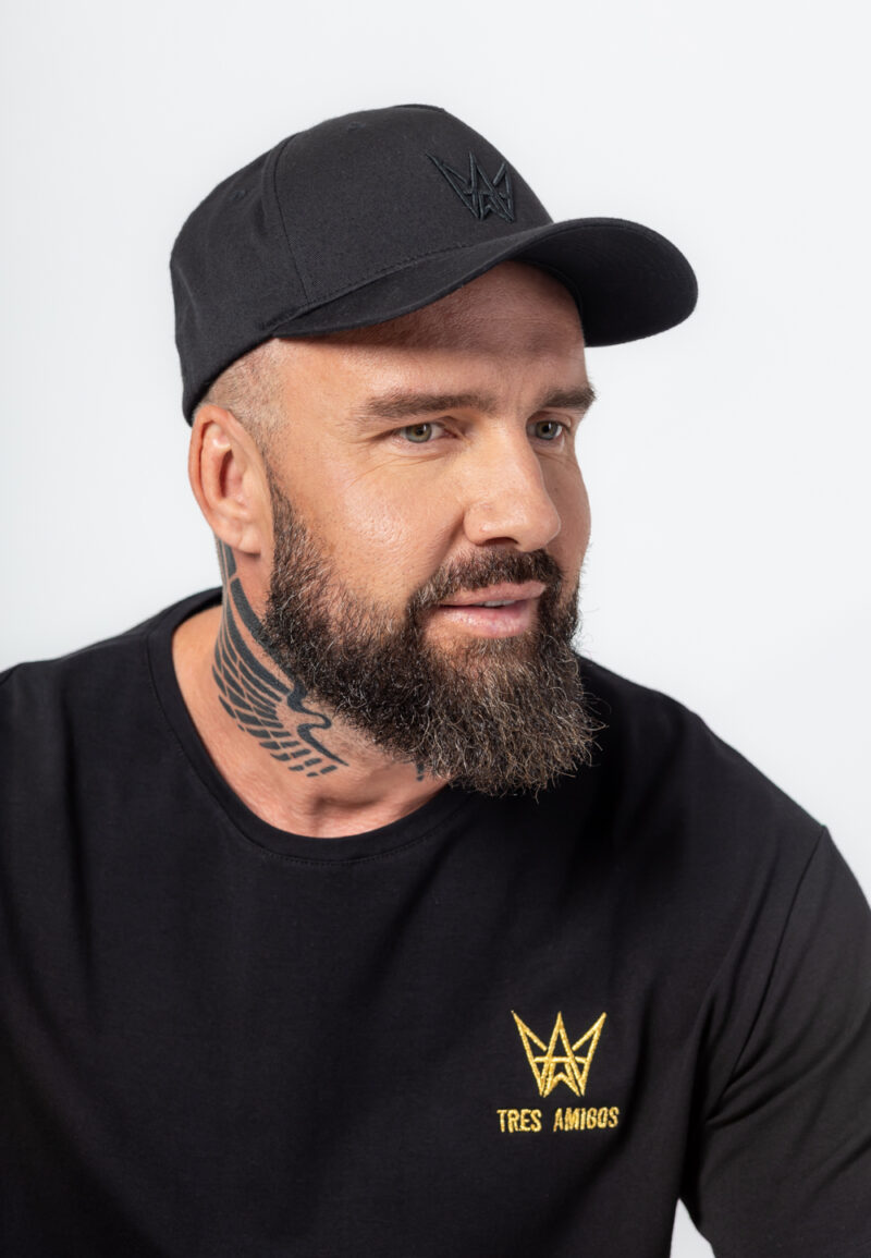 Czapka Z Daszkiem Czarna - Korona Czarny Haft