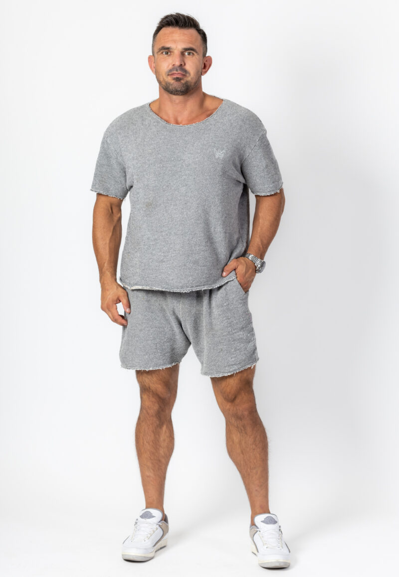 Komplet Koszulka I Spodenki Oversize Sheep Szary