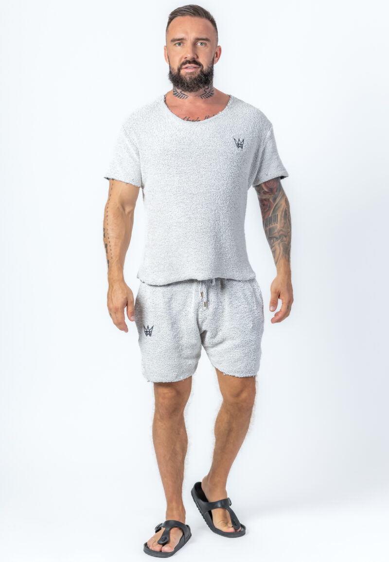 Komplet Koszulka I Spodenki Oversize Sheep Jasnoszary