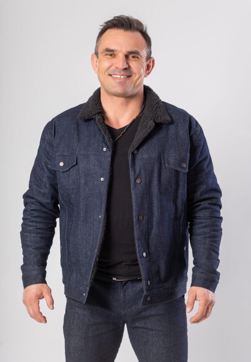 Kurtka Jeansowa Ocieplana - Ciemnoniebieska