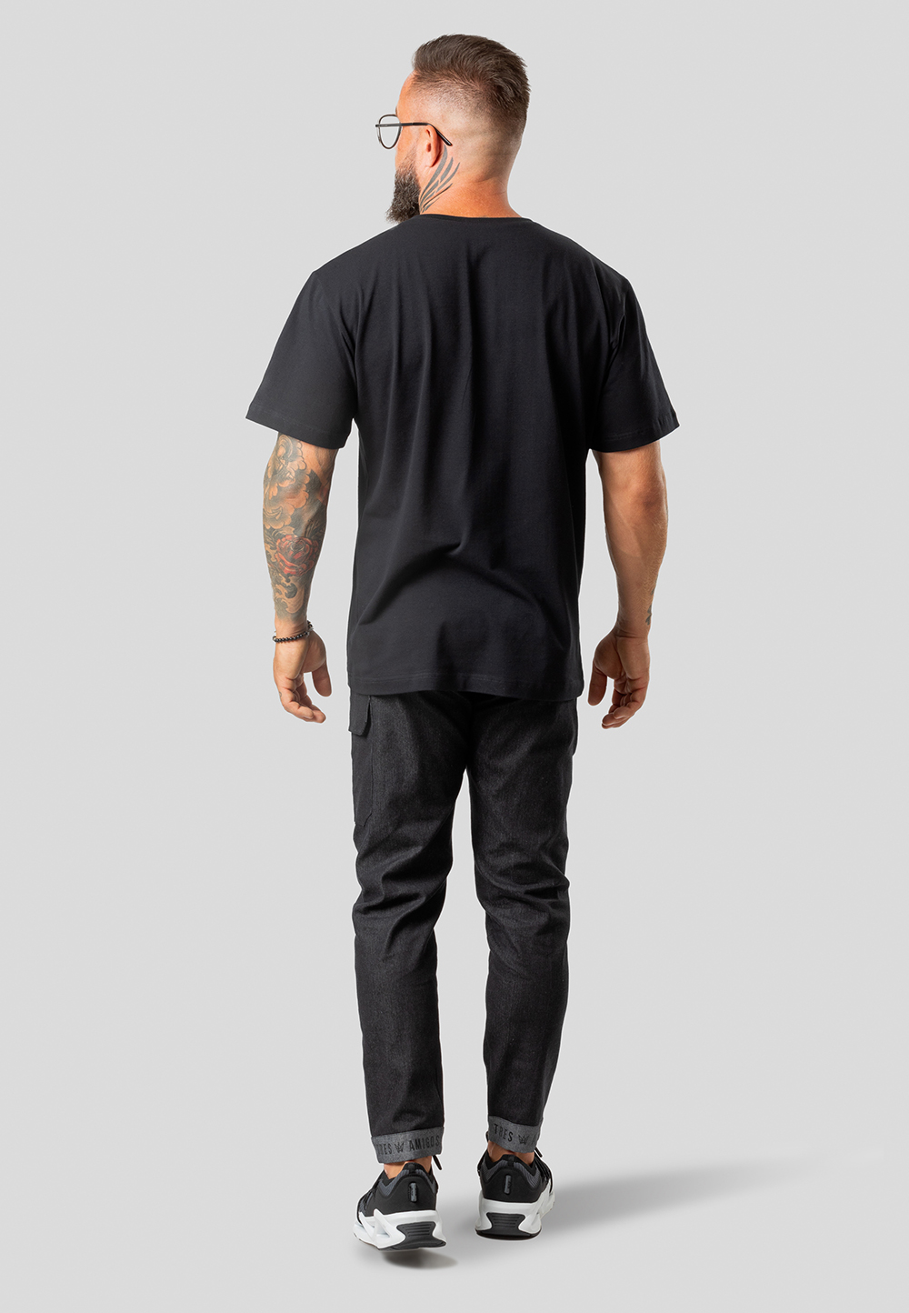 Koszulka Krótka Oversize Czarna - Złota Korona 3 Koszulka Krótka Oversize Czarna - Złota Korona